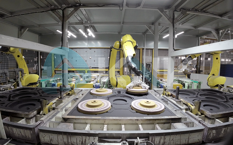 刹车盘全自动视觉机器人组装工作站