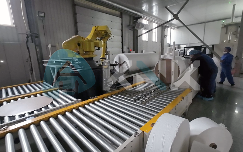 大连无纺布全自动后道包装线